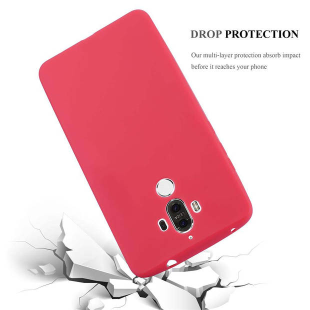 Cadorabo Hoesje geschikt voor Huawei MATE 9 in CANDY ROOD - Beschermhoes TPU silicone Case Cover