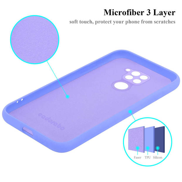 Cadorabo Hoesje geschikt voor Xiaomi RedMi NOTE 9 Case in LIQUID LICHT PAARS - Beschermhoes TPU silicone Cover