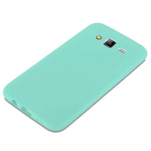 Cadorabo Hoesje geschikt voor Samsung Galaxy J5 2015 in CANDY BLAUW - Beschermhoes TPU silicone Case Cover