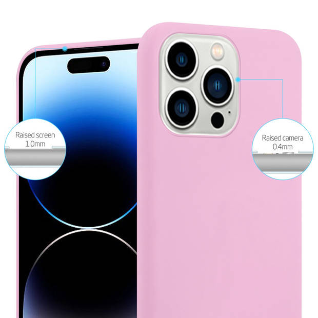 Cadorabo Hoesje geschikt voor Apple iPhone 14 PRO in CANDY ROZE - Beschermhoes TPU silicone Case Cover