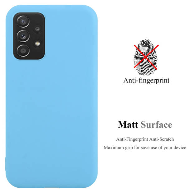 Cadorabo Hoesje geschikt voor Samsung Galaxy A52 (4G / 5G) / A52s in CANDY BLAUW - Beschermhoes TPU silicone Case Cover