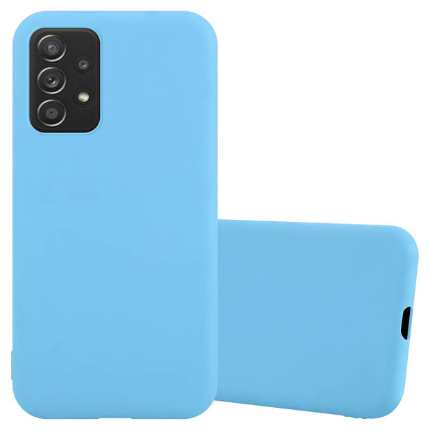 Cadorabo Hoesje geschikt voor Samsung Galaxy A52 (4G / 5G) / A52s in CANDY BLAUW - Beschermhoes TPU silicone Case Cover