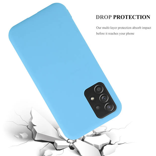 Cadorabo Hoesje geschikt voor Samsung Galaxy A52 (4G / 5G) / A52s in CANDY BLAUW - Beschermhoes TPU silicone Case Cover