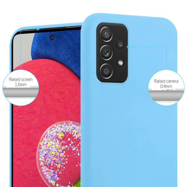 Cadorabo Hoesje geschikt voor Samsung Galaxy A52 (4G / 5G) / A52s in CANDY BLAUW - Beschermhoes TPU silicone Case Cover