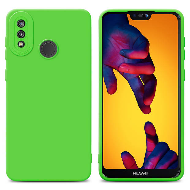 Cadorabo Hoesje geschikt voor Huawei P20 LITE 2018 / NOVA 3E in FLUID GROEN - Beschermhoes TPU silicone Cover Case