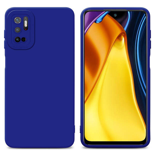 Cadorabo Hoesje geschikt voor Xiaomi RedMi NOTE 10 5G / POCO M3 PRO 5G in FLUID BLAUW - Beschermhoes TPU silicone Cover