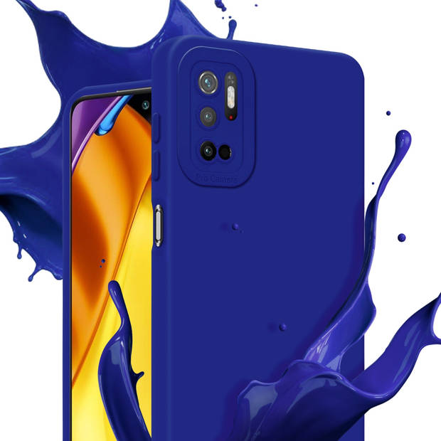 Cadorabo Hoesje geschikt voor Xiaomi RedMi NOTE 10 5G / POCO M3 PRO 5G in FLUID BLAUW - Beschermhoes TPU silicone Cover