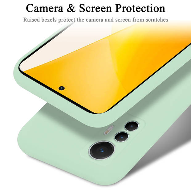 Cadorabo Hoesje geschikt voor Xiaomi 12 LITE Case in LIQUID LICHT GROEN - Beschermhoes TPU silicone Cover