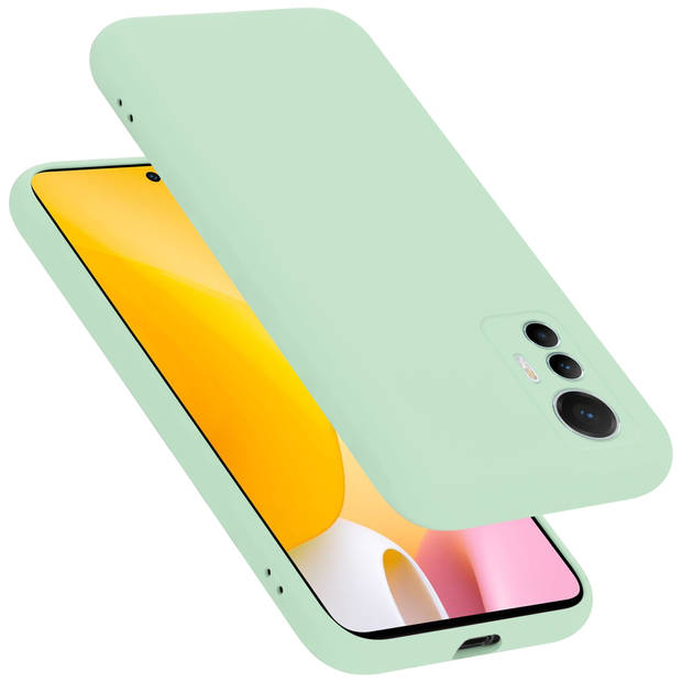 Cadorabo Hoesje geschikt voor Xiaomi 12 LITE Case in LIQUID LICHT GROEN - Beschermhoes TPU silicone Cover