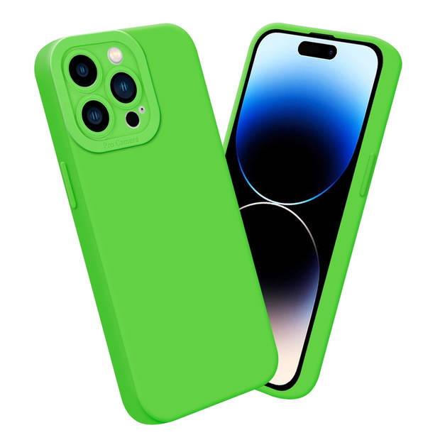 Cadorabo Hoesje geschikt voor Apple iPhone 14 PRO MAX in FLUID GROEN - Beschermhoes TPU silicone Cover Case