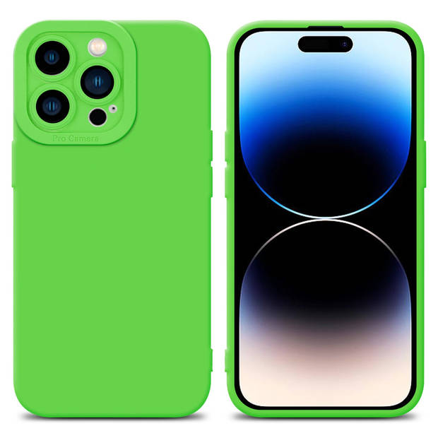 Cadorabo Hoesje geschikt voor Apple iPhone 14 PRO in FLUID GROEN - Beschermhoes TPU silicone Cover Case