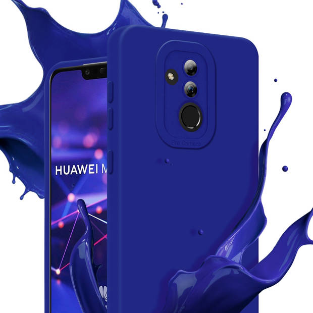 Cadorabo Hoesje geschikt voor Huawei MATE 20 LITE in FLUID BLAUW - Beschermhoes TPU silicone Cover Case