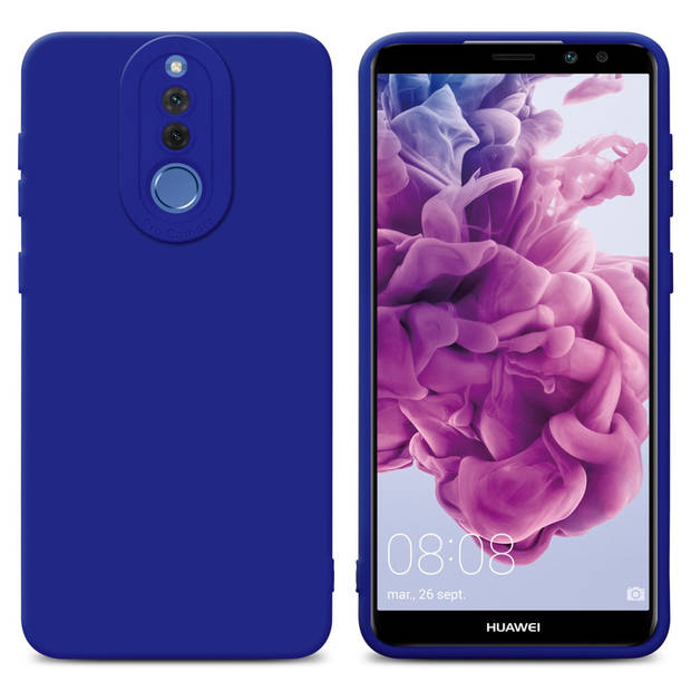 Cadorabo Hoesje geschikt voor Huawei MATE 10 LITE in FLUID BLAUW - Beschermhoes TPU silicone Cover Case