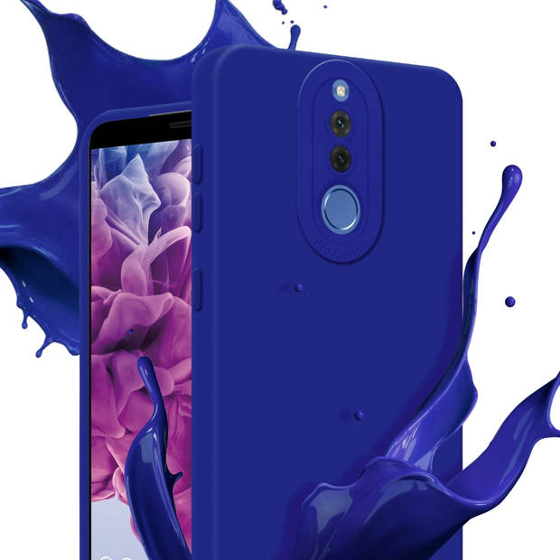 Cadorabo Hoesje geschikt voor Huawei MATE 10 LITE in FLUID BLAUW - Beschermhoes TPU silicone Cover Case