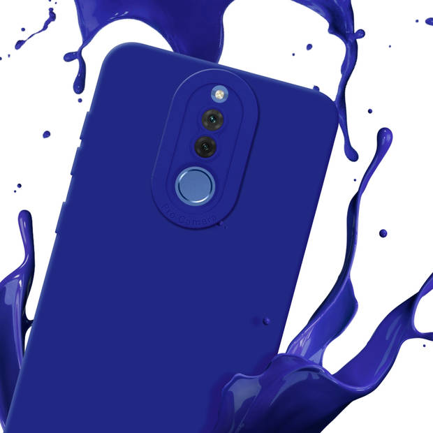 Cadorabo Hoesje geschikt voor Huawei MATE 10 LITE in FLUID BLAUW - Beschermhoes TPU silicone Cover Case