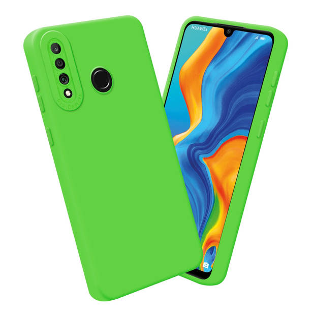 Cadorabo Hoesje geschikt voor Huawei P30 LITE in FLUID GROEN - Beschermhoes TPU silicone Cover Case