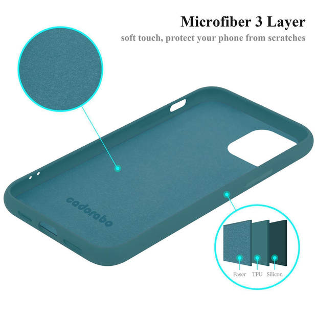 Cadorabo Hoesje geschikt voor Apple iPhone 13 MINI Case in LIQUID GROEN - Beschermhoes TPU silicone Cover