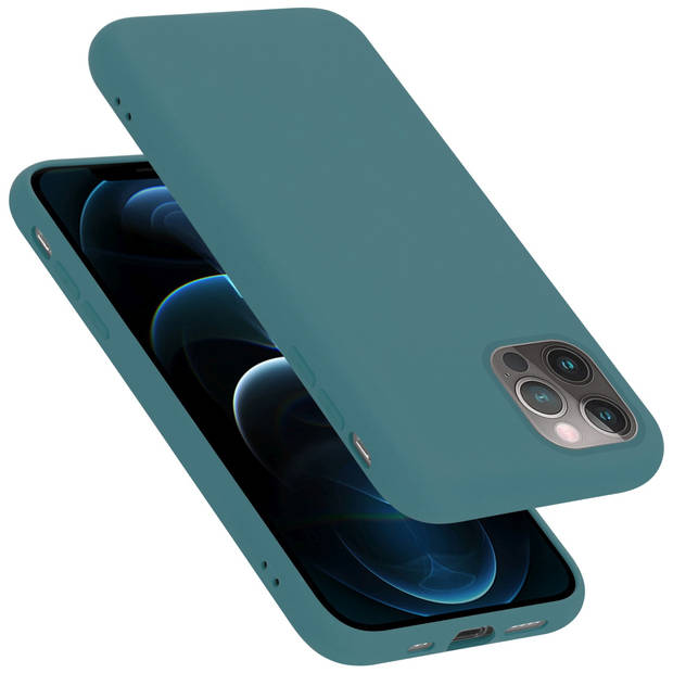 Cadorabo Hoesje geschikt voor Apple iPhone 13 PRO MAX Case in LIQUID GROEN - Beschermhoes TPU silicone Cover