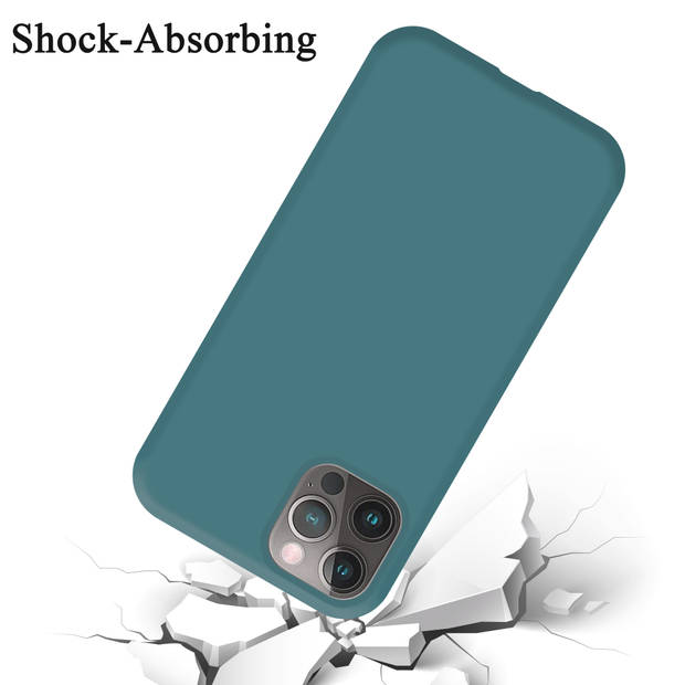 Cadorabo Hoesje geschikt voor Apple iPhone 13 PRO MAX Case in LIQUID GROEN - Beschermhoes TPU silicone Cover