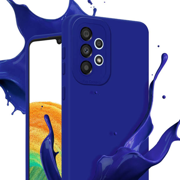 Cadorabo Hoesje geschikt voor Samsung Galaxy A52 (4G / 5G) / A52s in FLUID BLAUW - Beschermhoes TPU silicone Cover Case