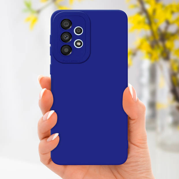 Cadorabo Hoesje geschikt voor Samsung Galaxy A72 4G / 5G in FLUID BLAUW - Beschermhoes TPU silicone Cover Case