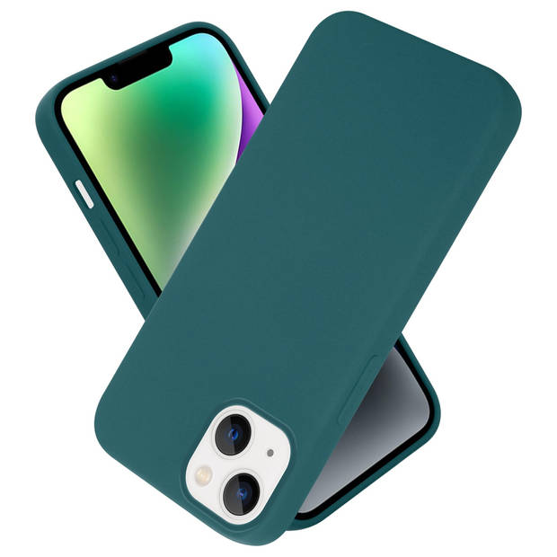 Cadorabo Hoesje geschikt voor Apple iPhone 14 Case in LIQUID GROEN - Beschermhoes TPU silicone Cover