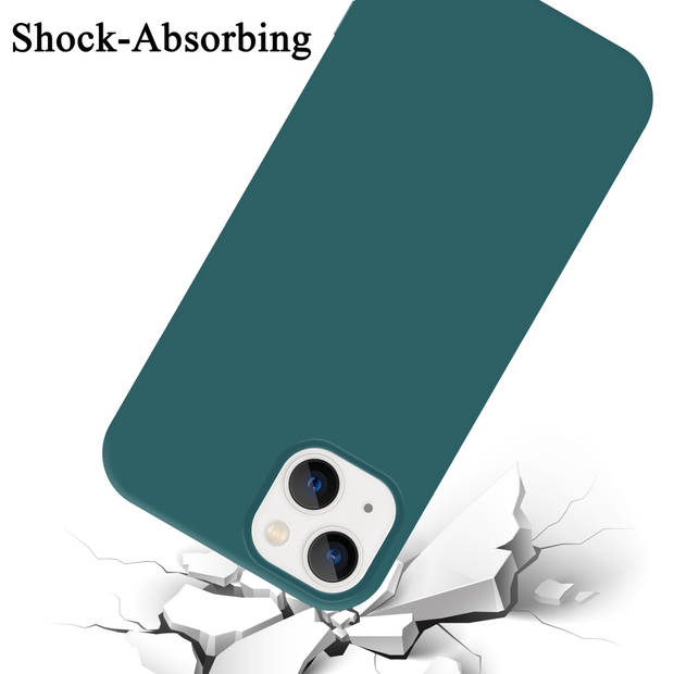 Cadorabo Hoesje geschikt voor Apple iPhone 14 Case in LIQUID GROEN - Beschermhoes TPU silicone Cover