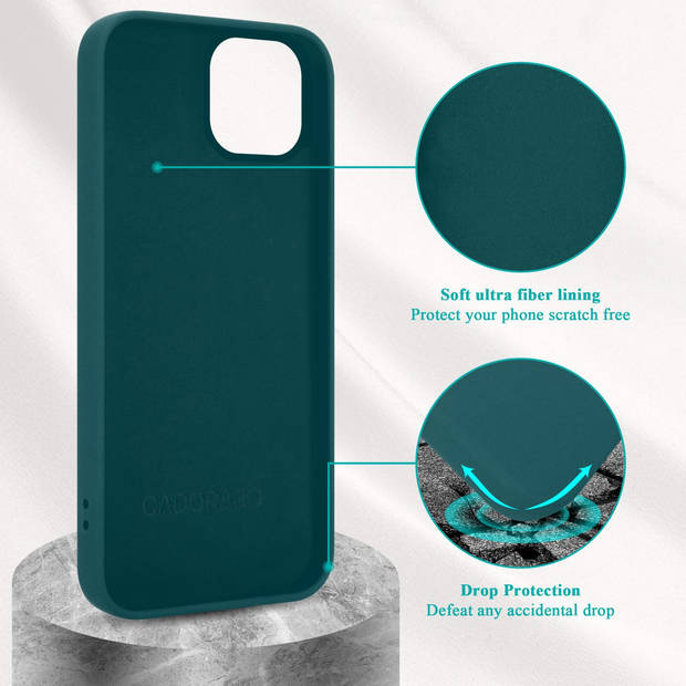 Cadorabo Hoesje geschikt voor Apple iPhone 14 Case in LIQUID GROEN - Beschermhoes TPU silicone Cover