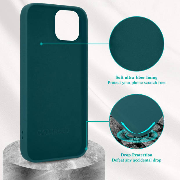 Cadorabo Hoesje geschikt voor Apple iPhone 14 PLUS Case in LIQUID GROEN - Beschermhoes TPU silicone Cover