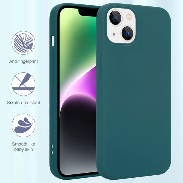 Cadorabo Hoesje geschikt voor Apple iPhone 14 PLUS Case in LIQUID GROEN - Beschermhoes TPU silicone Cover