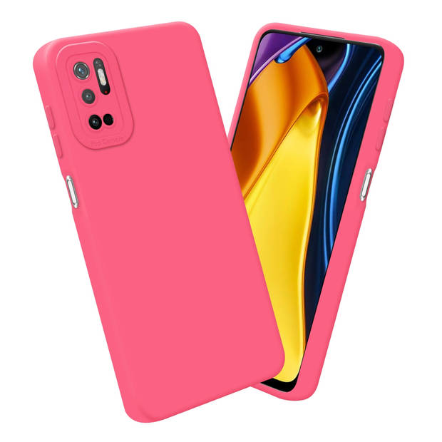 Cadorabo Hoesje geschikt voor Xiaomi RedMi NOTE 10 5G / POCO M3 PRO 5G in FLUID ROOD - Beschermhoes TPU silicone Cover