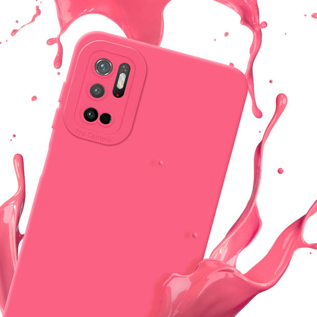 Cadorabo Hoesje geschikt voor Xiaomi RedMi NOTE 10 5G / POCO M3 PRO 5G in FLUID ROOD - Beschermhoes TPU silicone Cover