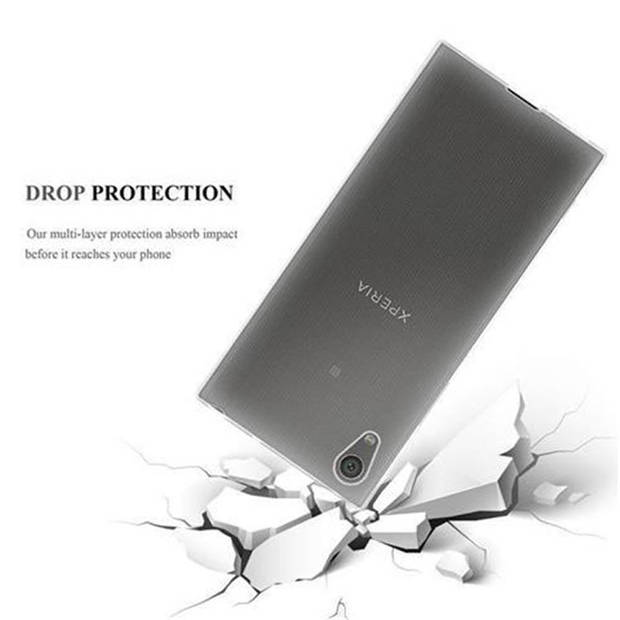 Cadorabo Hoesje geschikt voor Sony Xperia XA1 in VOLLEDIG TRANSPARANT - Beschermhoes Cover gemaakt van TPU Silicone Case