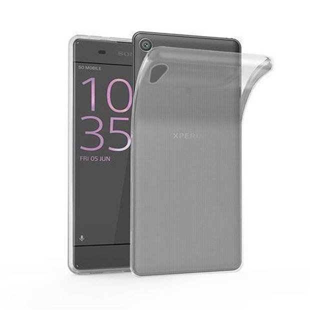 Cadorabo Hoesje geschikt voor Sony Xperia XA1 in VOLLEDIG TRANSPARANT - Beschermhoes Cover gemaakt van TPU Silicone Case