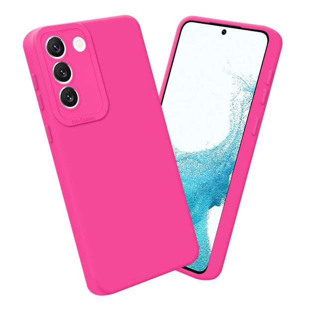 Cadorabo Hoesje geschikt voor Samsung Galaxy S22 in FLUID HOTPINK - Beschermhoes TPU silicone Cover Case