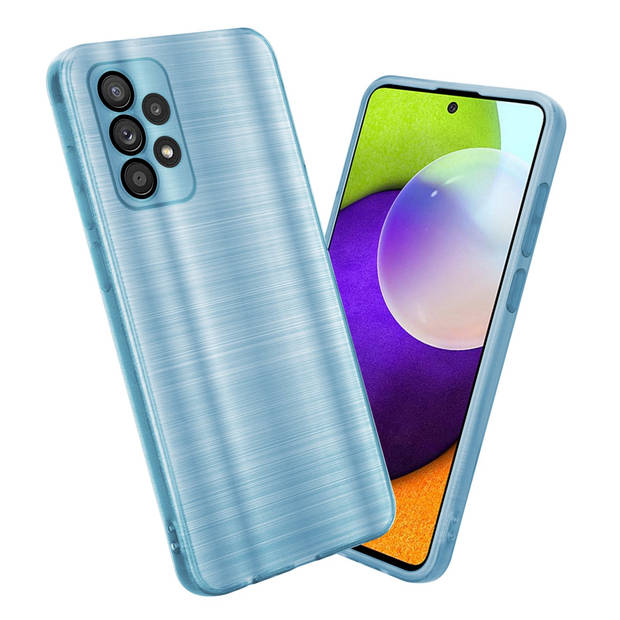 Cadorabo Hoesje geschikt voor Samsung Galaxy A52 (4G / 5G) / A52s in Brushed Turqoise - Beschermhoes Case Cover TPU
