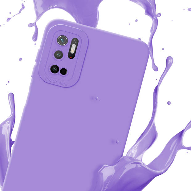 Cadorabo Hoesje geschikt voor Xiaomi RedMi NOTE 10 5G / POCO M3 PRO 5G in FLUID LICHT PAARS - Beschermhoes TPU silicone