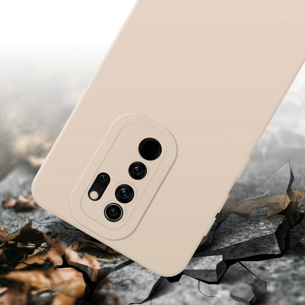 Cadorabo Hoesje geschikt voor Xiaomi RedMi NOTE 8 PRO in FLUID CREAM - Beschermhoes TPU silicone Cover Case