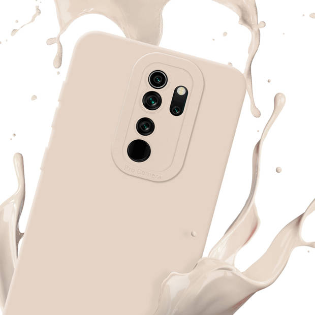 Cadorabo Hoesje geschikt voor Xiaomi RedMi NOTE 8 PRO in FLUID CREAM - Beschermhoes TPU silicone Cover Case