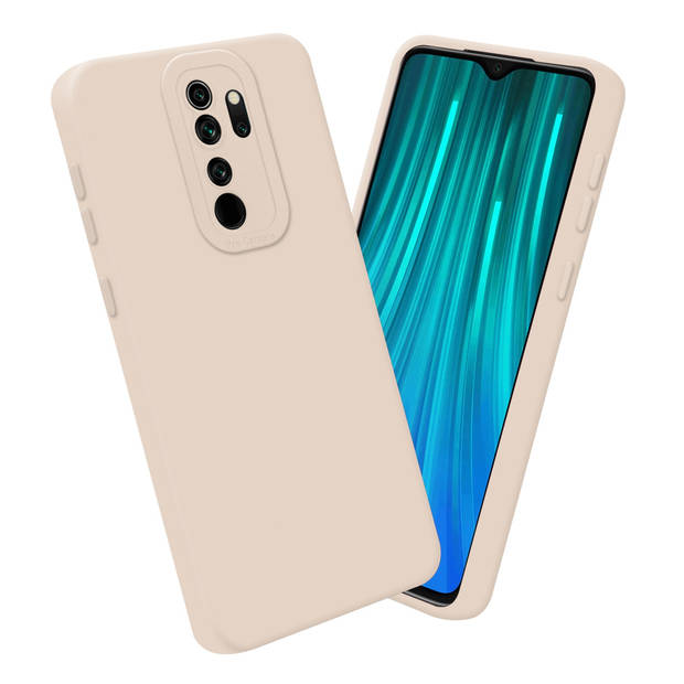 Cadorabo Hoesje geschikt voor Xiaomi RedMi NOTE 8 PRO in FLUID CREAM - Beschermhoes TPU silicone Cover Case