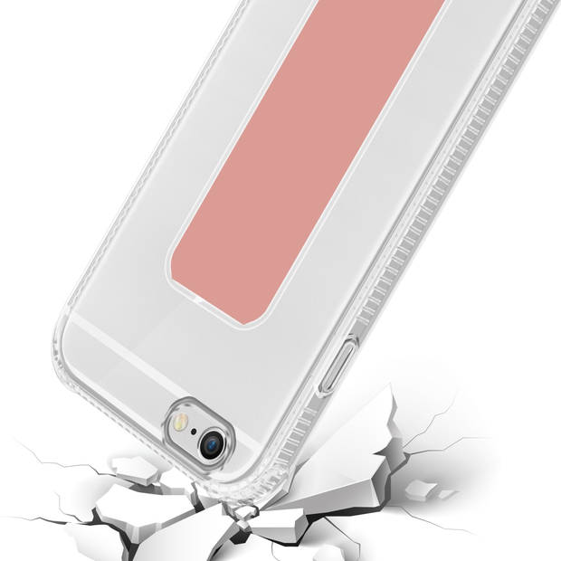 Cadorabo Hoesje geschikt voor Apple iPhone 6 PLUS / 6S PLUS Cover in ROZE - Beschermhoes TPU silicone Case met houder