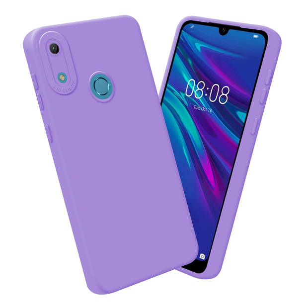 Cadorabo Hoesje geschikt voor Huawei Y6 2019 in FLUID LICHT PAARS - Beschermhoes TPU silicone Cover Case