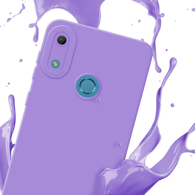 Cadorabo Hoesje geschikt voor Huawei Y6 2019 in FLUID LICHT PAARS - Beschermhoes TPU silicone Cover Case