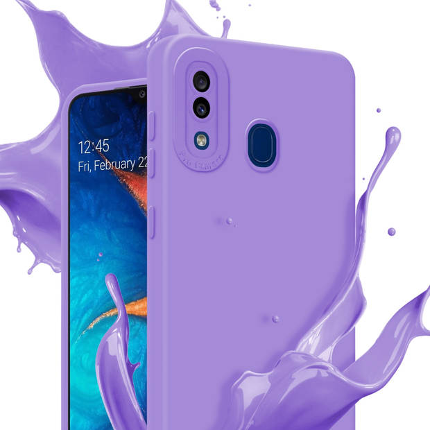 Cadorabo Hoesje geschikt voor Samsung Galaxy A20 / A30 / M10s in FLUID LICHT PAARS - Beschermhoes TPU silicone Cover