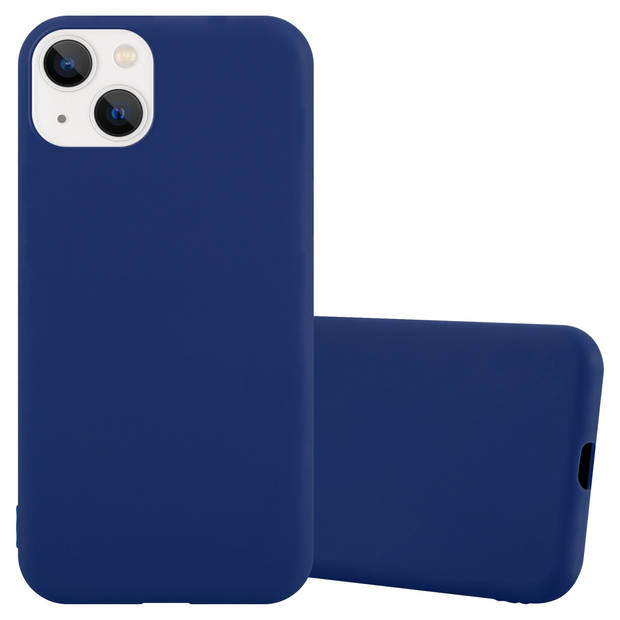 Cadorabo Hoesje geschikt voor Apple iPhone 14 in CANDY DONKER BLAUW - Beschermhoes TPU silicone Case Cover