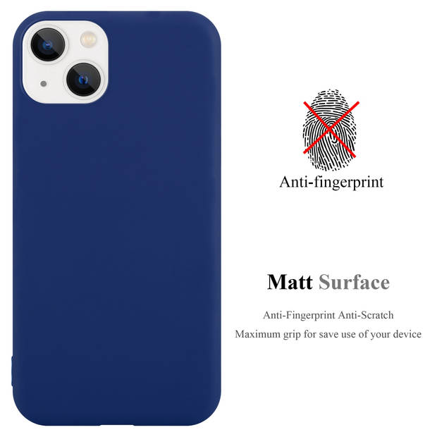 Cadorabo Hoesje geschikt voor Apple iPhone 14 PLUS in CANDY DONKER BLAUW - Beschermhoes TPU silicone Case Cover