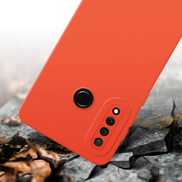 Cadorabo Hoesje geschikt voor Huawei P30 LITE in FLUID ORANJE - Beschermhoes TPU silicone Cover Case