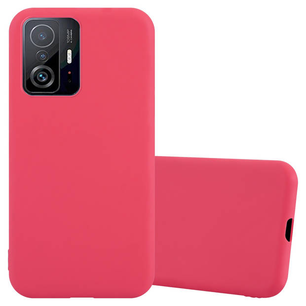 Cadorabo Hoesje geschikt voor Xiaomi 11T / 11T PRO in CANDY ROOD - Beschermhoes TPU silicone Case Cover