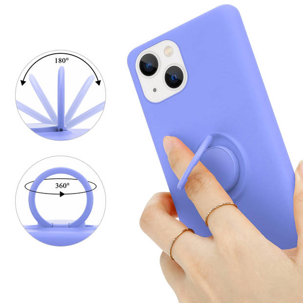 Cadorabo Hoesje geschikt voor Apple iPhone 14 PLUS in LIQUID LICHT PAARS - Beschermhoes van TPU silicone Case Cover met