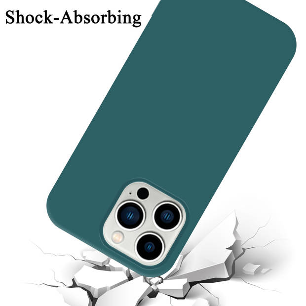 Cadorabo Hoesje geschikt voor Apple iPhone 14 PRO MAX Case in LIQUID GROEN - Beschermhoes TPU silicone Cover